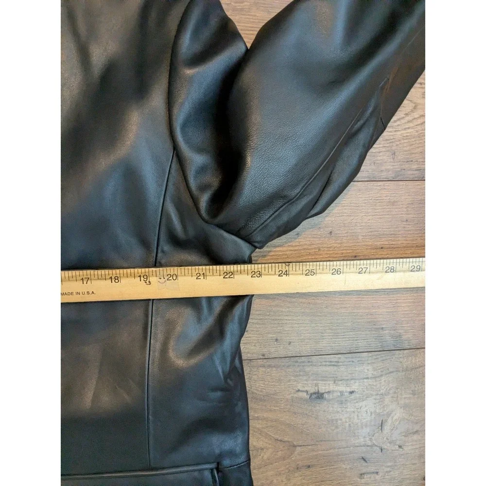 NWT‎ $NWT $449 Calvin Klein Mens Black Genuine Leather Jacket Thinsulate Lined L